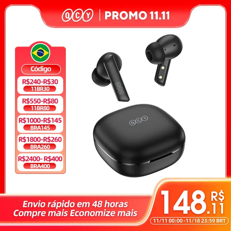 [Com Taxa/Gpay R$153 ] Fone Sem Fio Bluetooth Qcy - Ht07